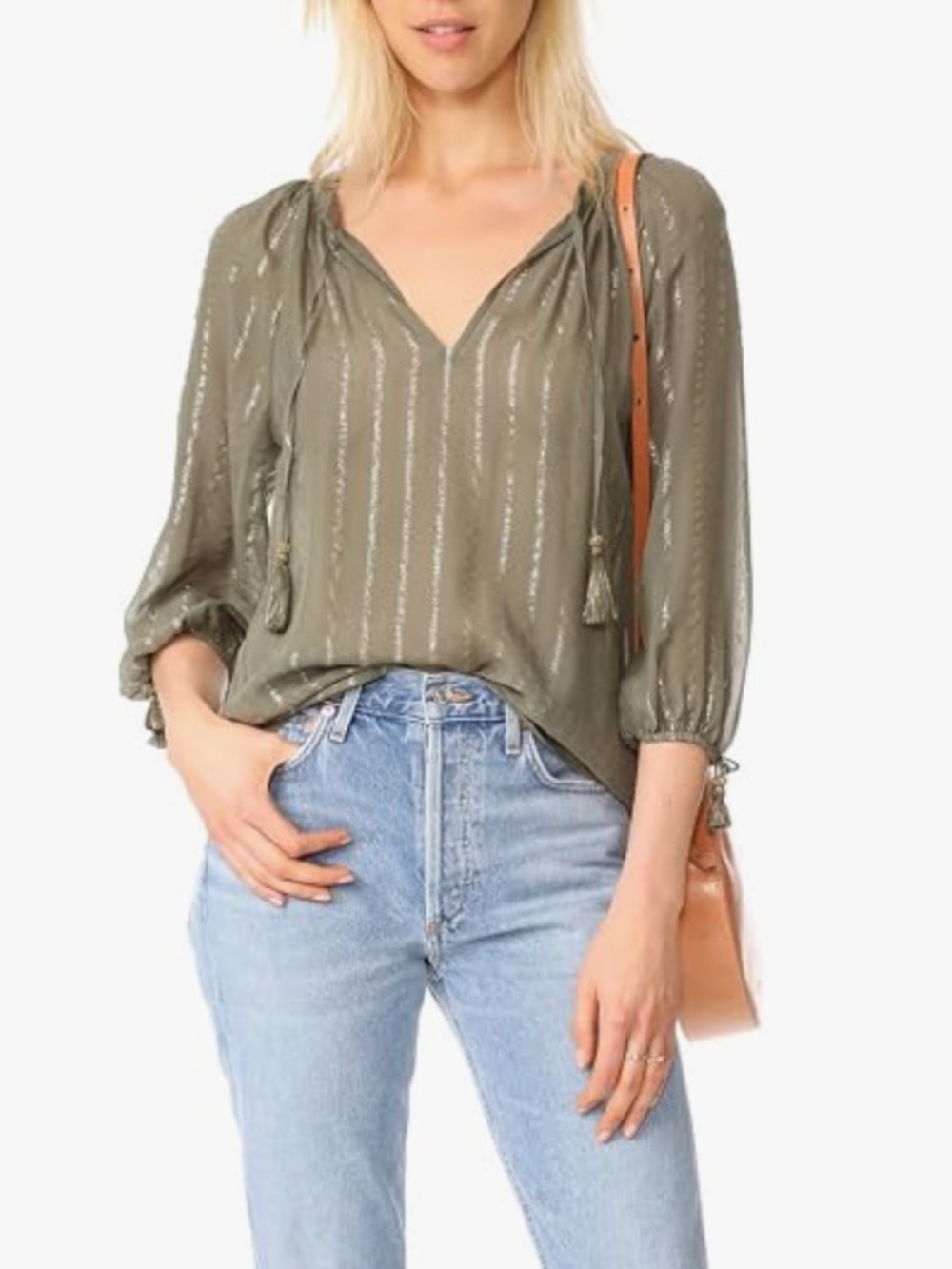 Joie Julianie Silk Tassel Blouse